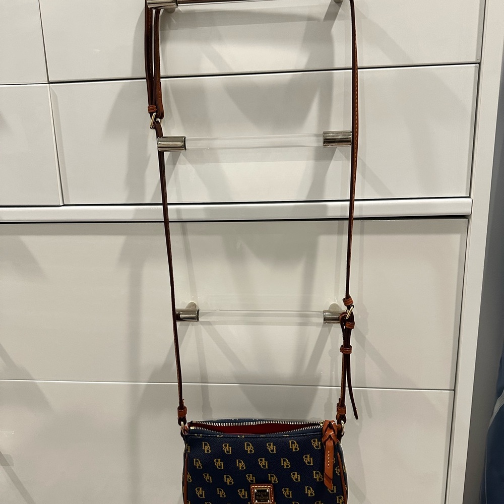Dooney & Bourke Blue and Tan Crossbody Bag